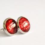 Sparkling Red Small Earrin..